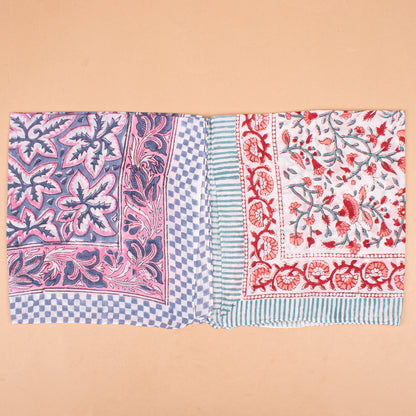 Set of 10 - Handcrafted Organic Cotton Bandana, Block Printed Paisley Scarf, Reusable Hair Or Neck Wrap, Bohemian Unisex Accessory, Gift For All