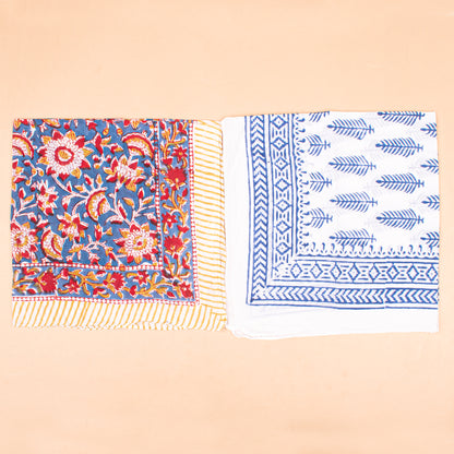 Set of 10 - Boho Paisley Cotton Bandana, Hand Block Printed Scarf, Versatile Neck Or Hair Wrap, Sustainable Accessory, Thoughtful Gift In Vibrant Colors