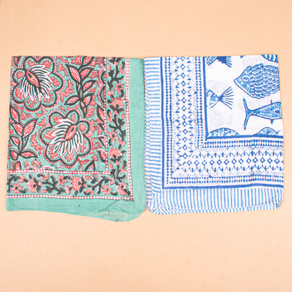 Set of 10 - Boho Paisley Cotton Bandana, Hand Block Printed Scarf, Versatile Neck Or Hair Wrap, Sustainable Accessory, Thoughtful Gift In Vibrant Colors