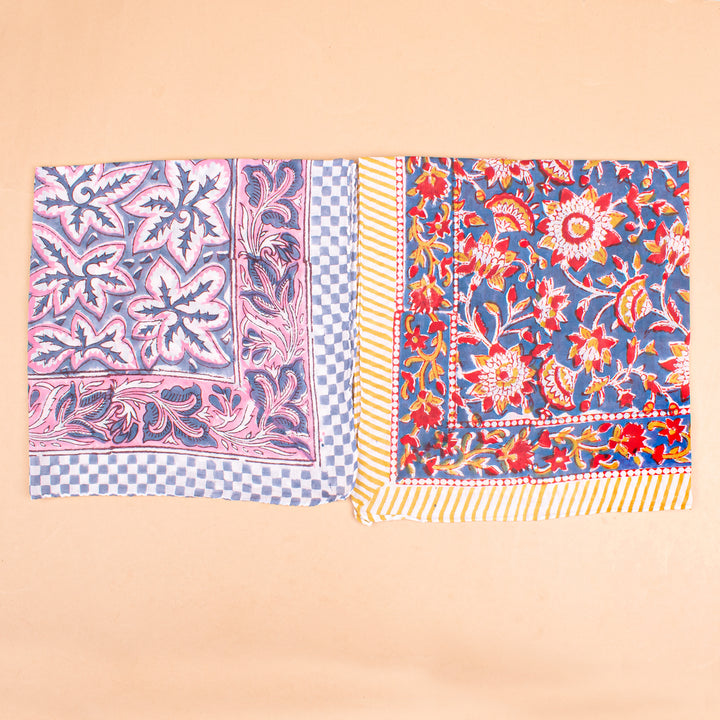 Set of 10 – Boho Cotton Bandanas | Printed Head Scarf &amp; Hair Wrap