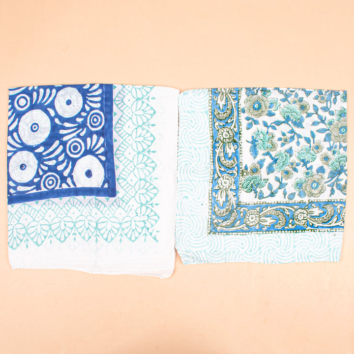 Set of 10 – Boho Cotton Bandanas | Printed Head Scarf &amp; Hair Wrap