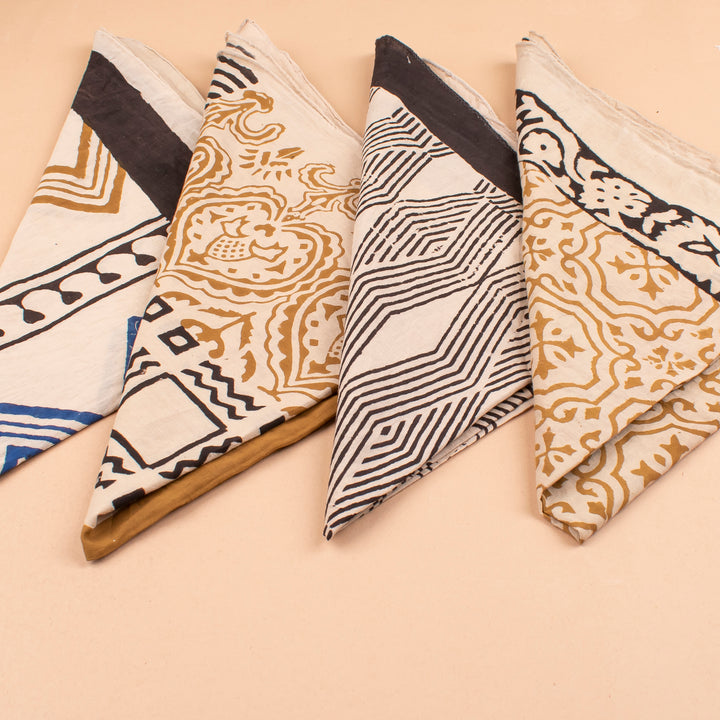 Set of 4 – Vintage Cotton Bandanas | Head Scarf &amp; Hair Wrap