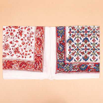 Set of 10 - Hand Block Printed Cotton Bandana, Lightweight Hair Or Neck Wrap, Bohemian Paisley Scarf, Eco-Friendly Unisex Accessory, Unique Artisan Gift