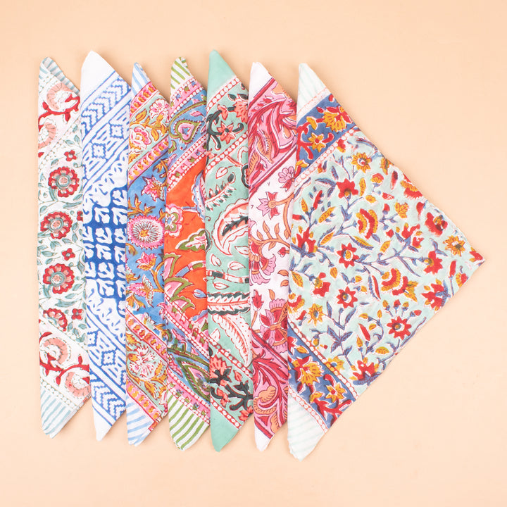 Set of 7 – Paisley Cotton Bandanas | Everyday Head Scarf