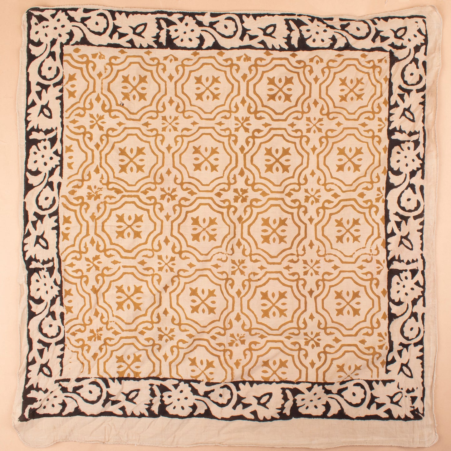 Set of 2 - 100% Cotton Handblock Printed Bandanas, Unisex Small Scarf, Sustainable Head Wrap, Stylish Boho Accessory, Eco-Friendly Neck Tie