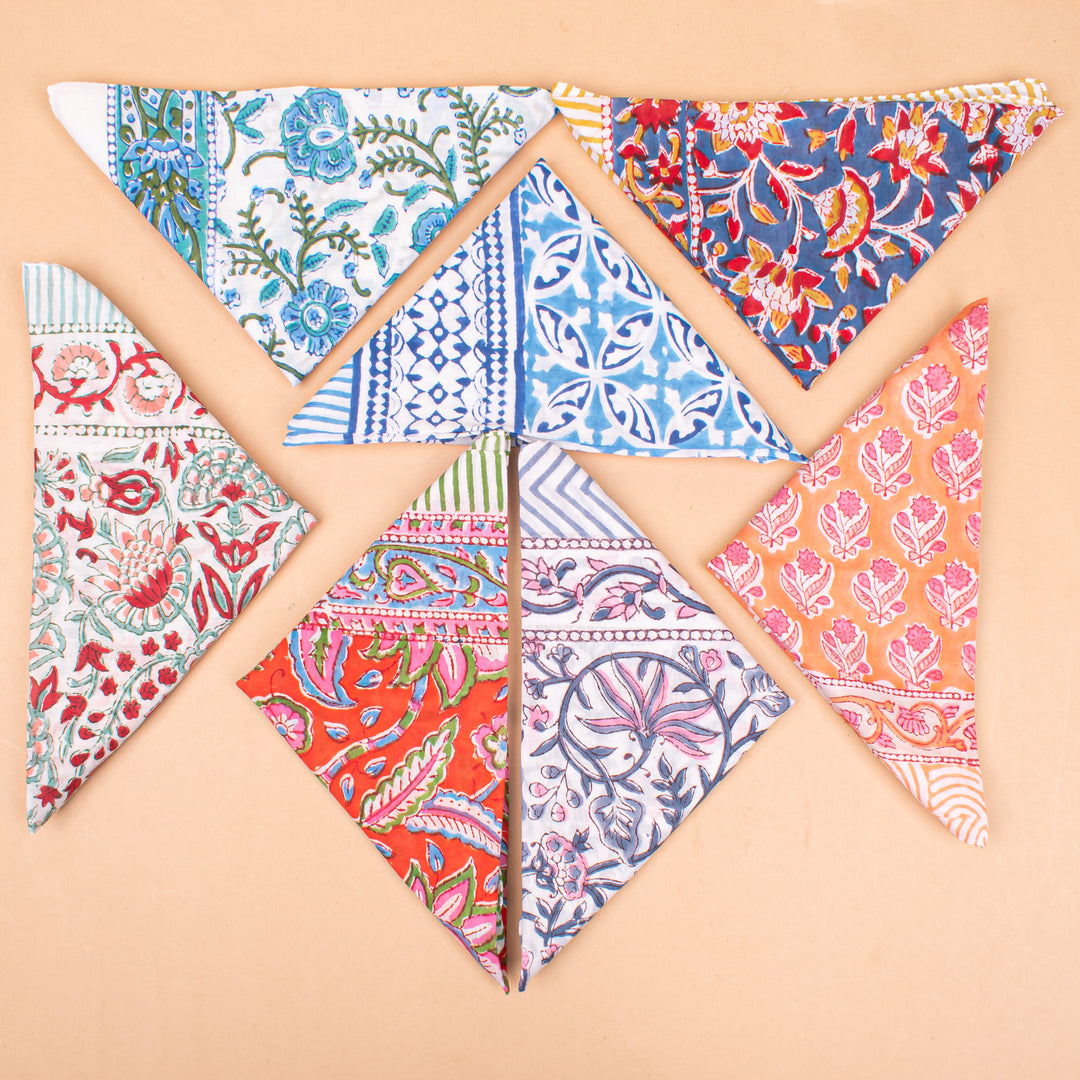 Set of 7 – Paisley Cotton Bandanas | Head Scarf &amp; Hair Wrap
