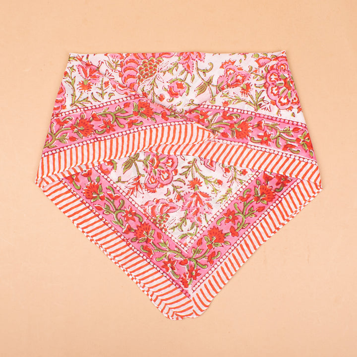 Set of 7 – Floral Cotton Bandanas | Printed Head Scarf &amp; Hair Wrap