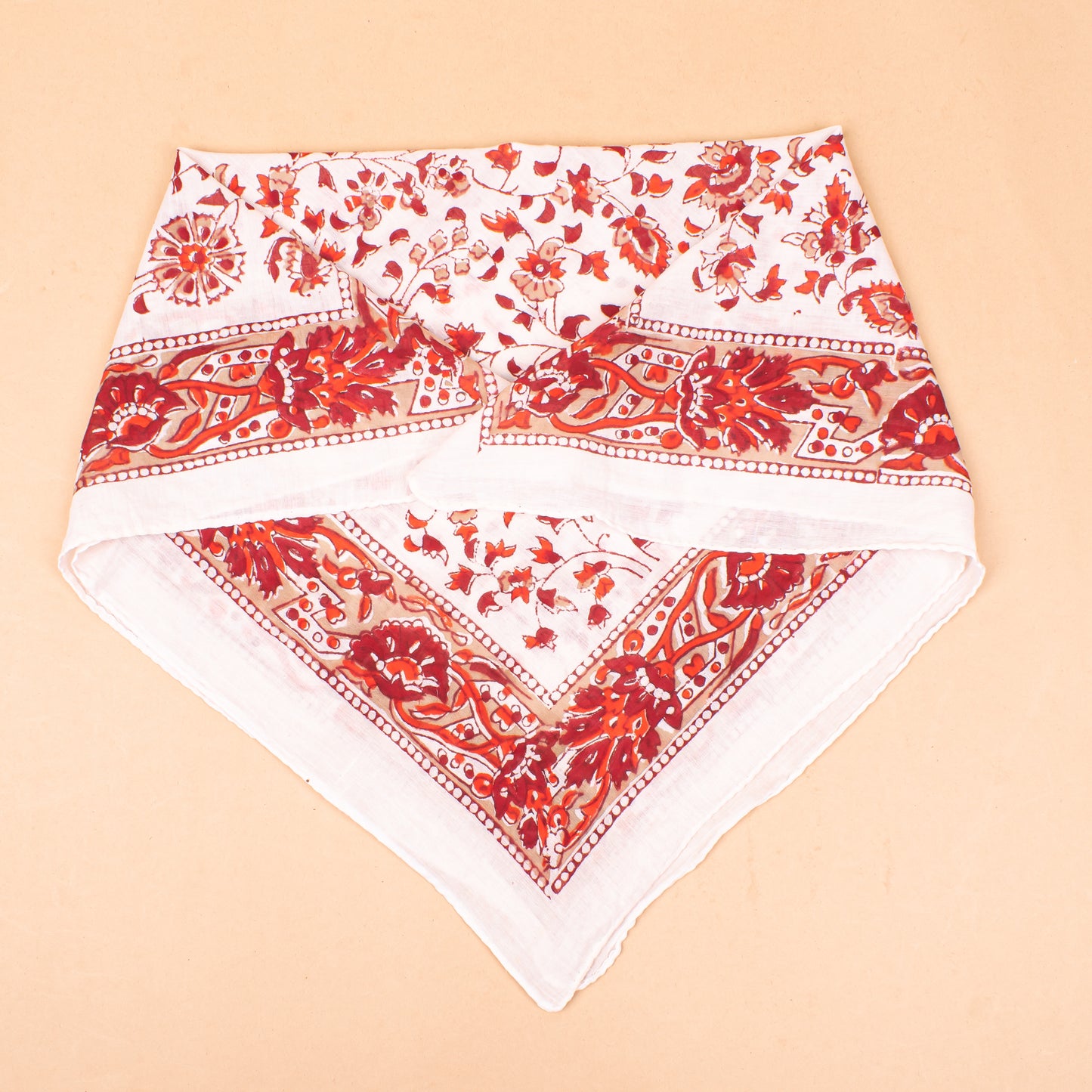 Set of 7 - Paisley Print Cotton Bandana, Handmade Organic Scarf, Cotton Wrist, Hair Or Neck Wrap, Boho Unisex Fashion Gift, Eco-Friendly Sustainable Accessory