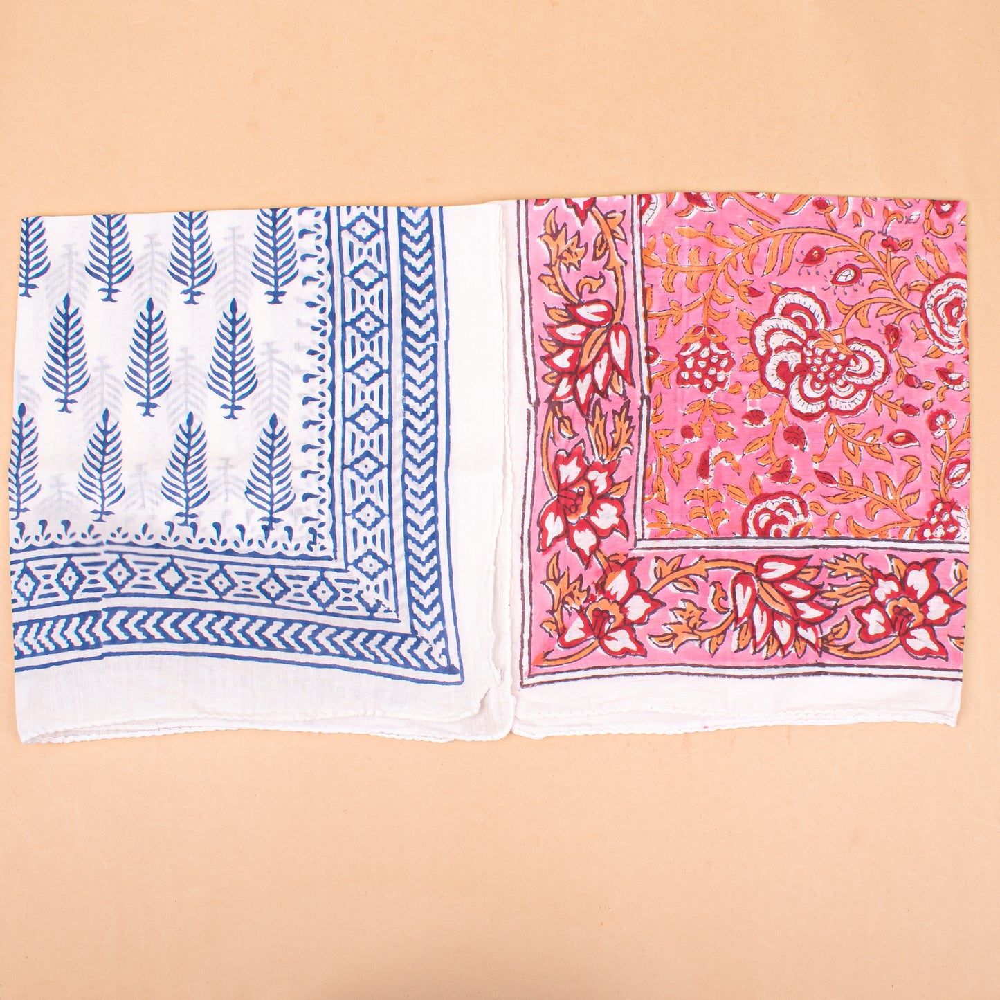 Set of 7 - Paisley Print Cotton Bandana, Handmade Organic Scarf, Cotton Wrist, Hair Or Neck Wrap, Boho Unisex Fashion Gift, Eco-Friendly Sustainable Accessory