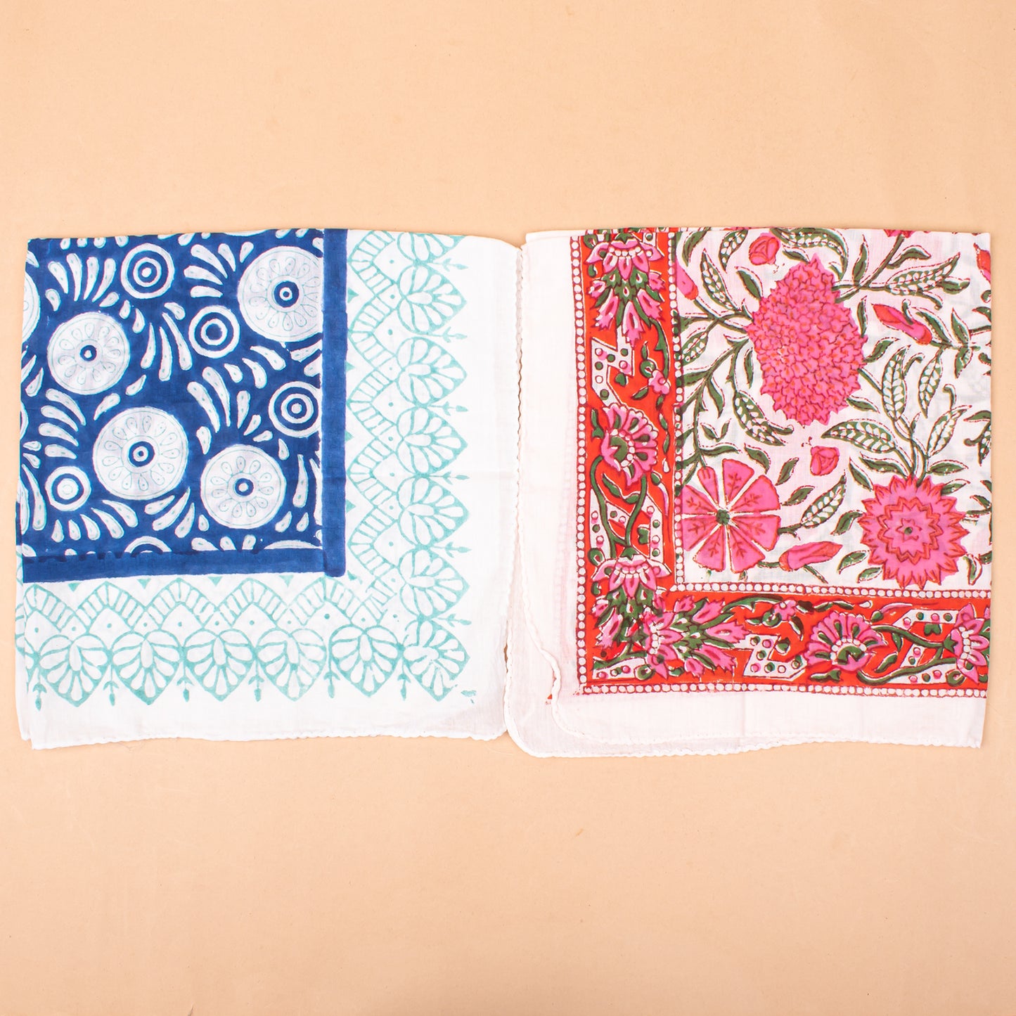 Set of 7 - Paisley Print Cotton Bandana, Handmade Organic Scarf, Cotton Wrist, Hair Or Neck Wrap, Boho Unisex Fashion Gift, Eco-Friendly Sustainable Accessory