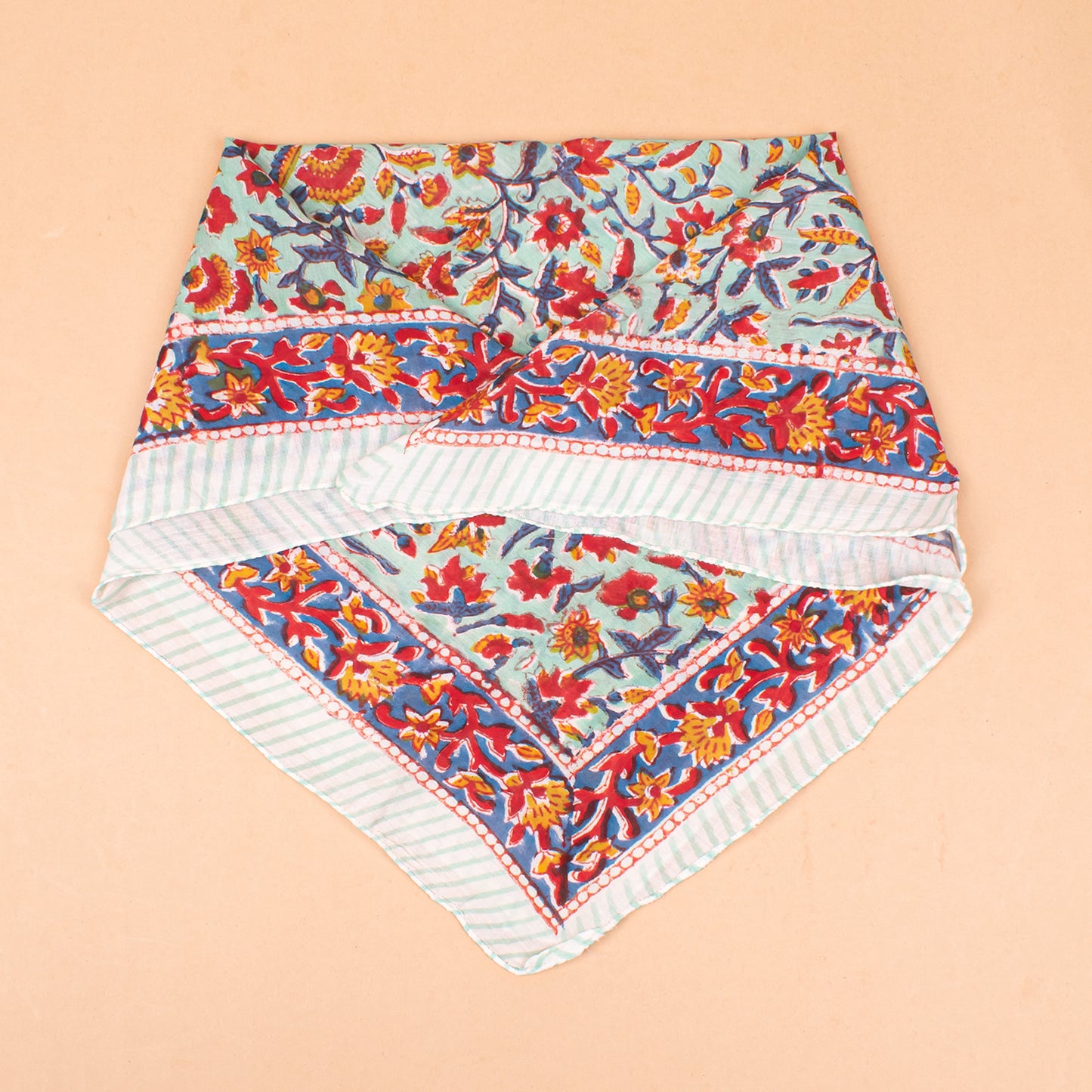 Set of 7 - Handcrafted Organic Cotton Bandana, Artistic Boho Paisley Scarf, Eco-Friendly Neck Or Hair Wrap, Sustainable Accessory, Unique Gift For Her Or Him