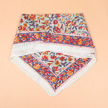 Set of 7 - Handcrafted Organic Cotton Bandana, Artistic Boho Paisley Scarf, Eco-Friendly Neck Or Hair Wrap, Sustainable Accessory, Unique Gift For Her Or Him