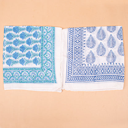 Set of 7 - Handcrafted Organic Cotton Bandana, Artistic Boho Paisley Scarf, Eco-Friendly Neck Or Hair Wrap, Sustainable Accessory, Unique Gift For Her Or Him