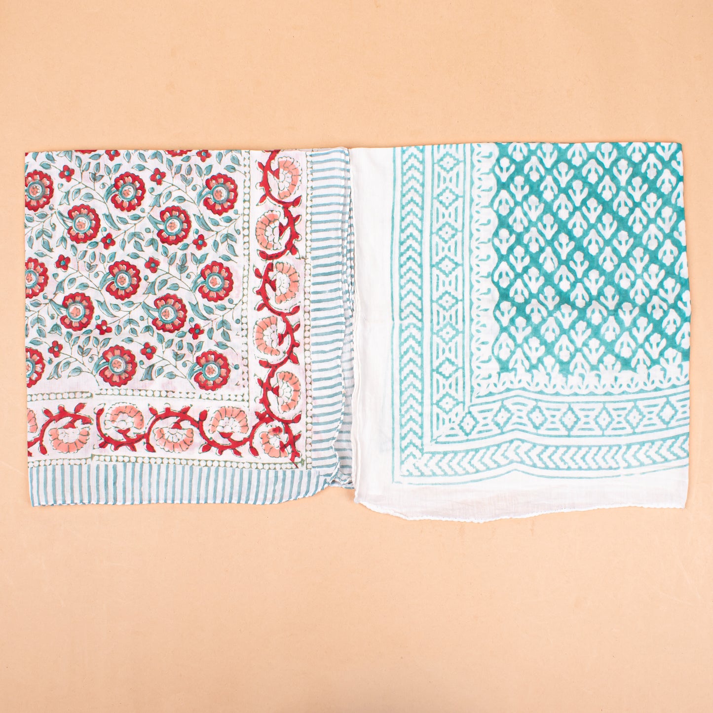 Set of 7 - Handcrafted Organic Cotton Bandana, Artistic Boho Paisley Scarf, Eco-Friendly Neck Or Hair Wrap, Sustainable Accessory, Unique Gift For Her Or Him
