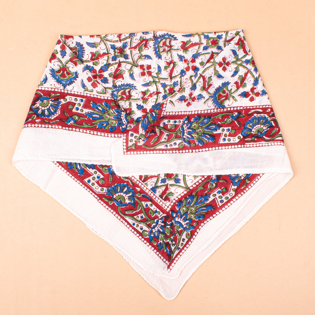 Set of 7 – Floral Cotton Bandanas | Hair Scarf &amp; Neck Wrap