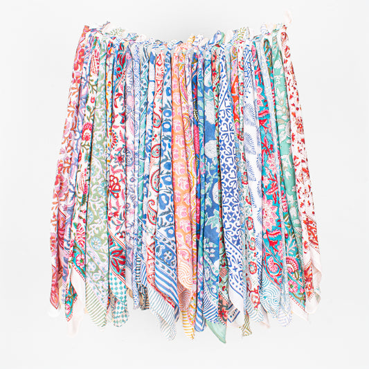 Set of 100 - Handcrafted Block Printed Cotton Bandana, Floral Paisley Scarf, Block Printed Design Hair Or Neck Wrap, Bohemian Unisex Accessory To All