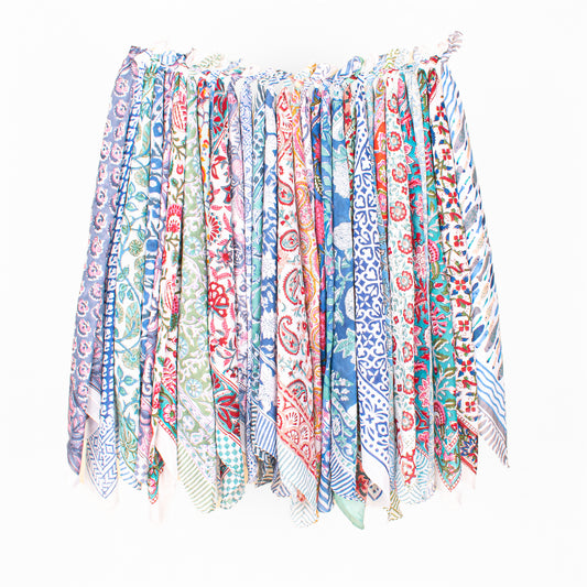 Set of 95 - Floral Paisley Organic Cotton Bandana, Hand Block Printed Lightweight Scarf, Boho Hair Or Neck Wrap, Sustainable Fashion Accessory, Eco-Friendly Gift Idea