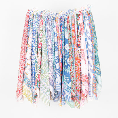 Set of 85 - Lightweight Boho Cotton Bandana, Handcrafted Organic Scarf, Block Printed Hair Or Neck Wrap, Unisex Sustainable Fashion Accessory, Eco-Friendly Gift