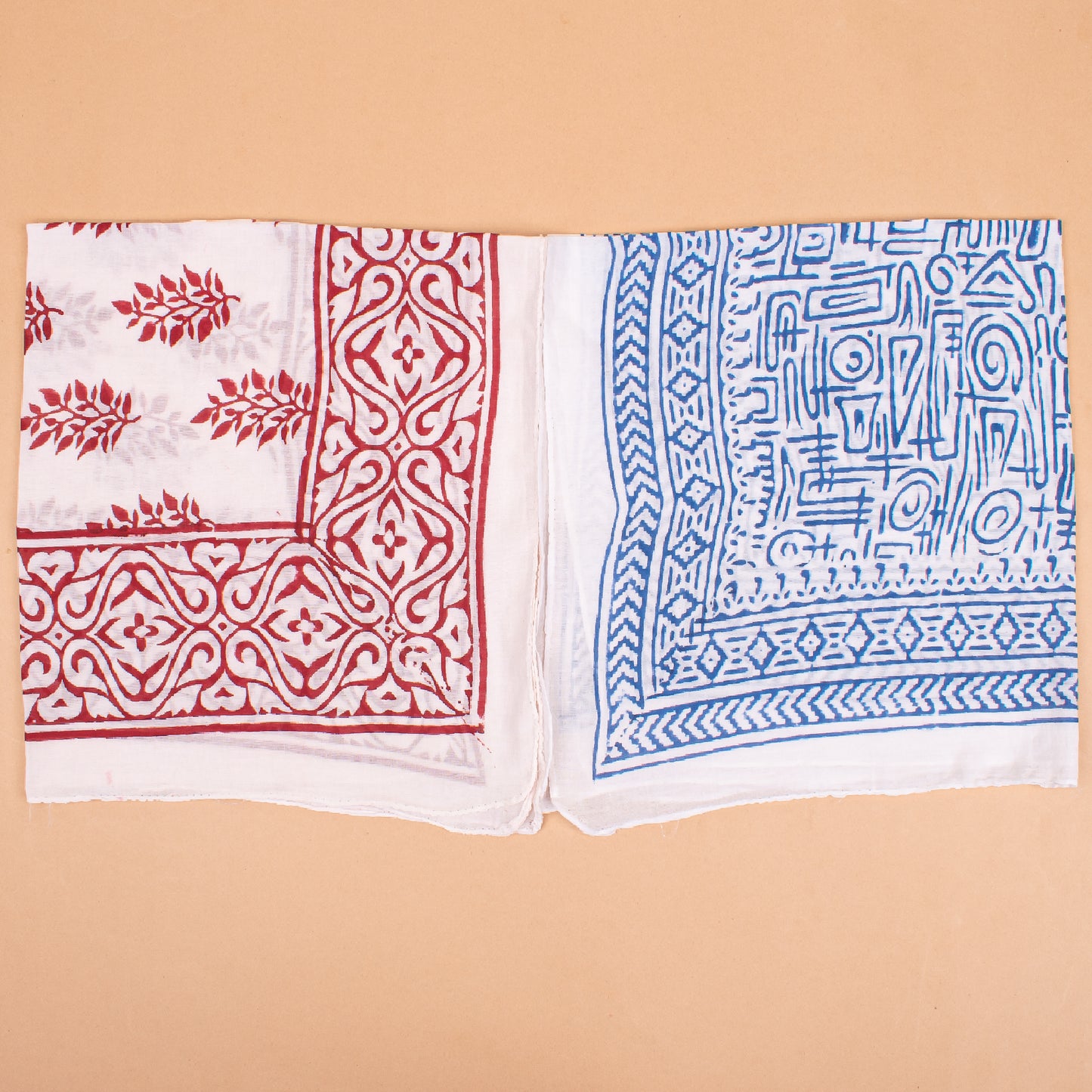 Set of 10 - Travel-Friendly Cotton Bandana Gift, Handmade Organic Scarf, Eco-Friendly Biker Wrap, Stylish Block Print Neck Accessory, Pet Cotton Square, Unisex Fashion Head Wrap