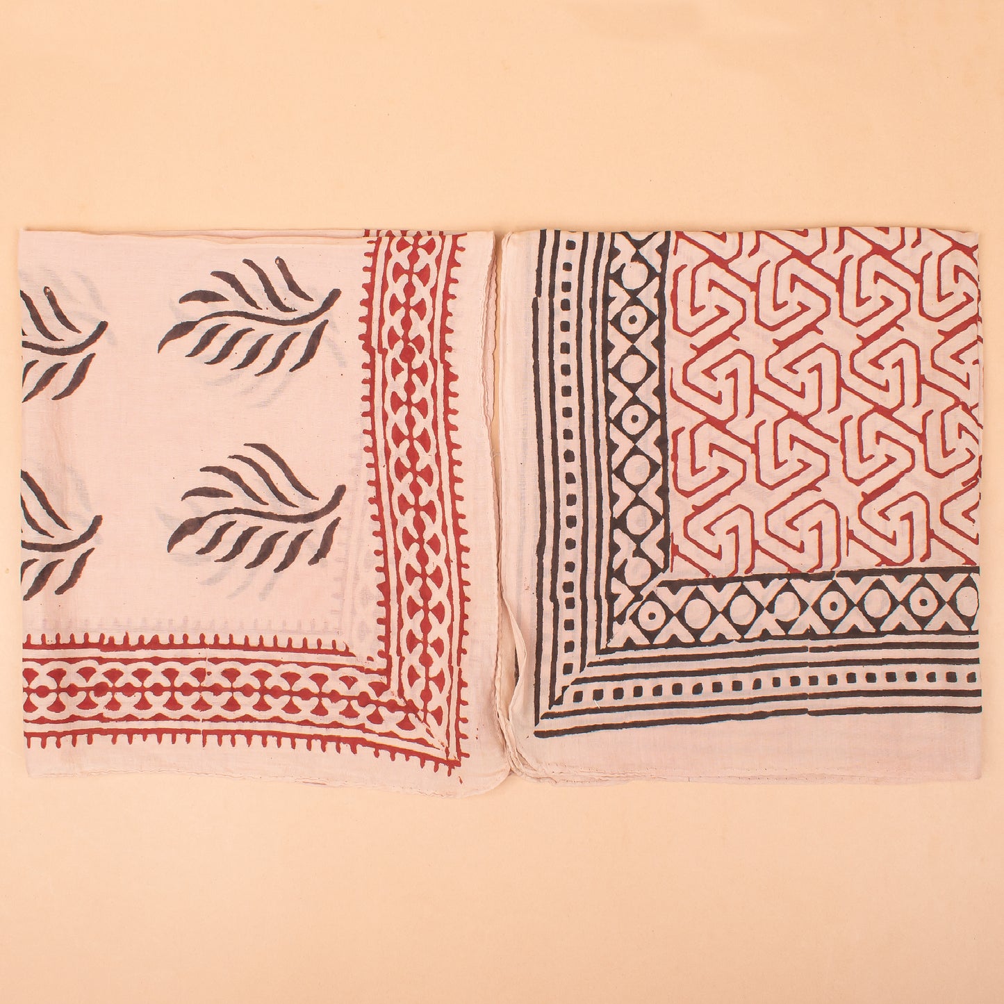 Set of 10 - Stylish Boho Cotton Bandana, Handmade Block Print Square Scarf, Organic Head Wrap, Pet Accessory Gift, Biker Fashion Wrap, Eco-Friendly Unisex Neck Scarf