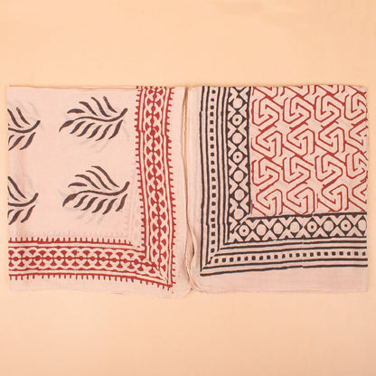 Set of 10 - Stylish Boho Cotton Bandana, Handmade Block Print Square Scarf, Organic Head Wrap, Pet Accessory Gift, Biker Fashion Wrap, Eco-Friendly Unisex Neck Scarf