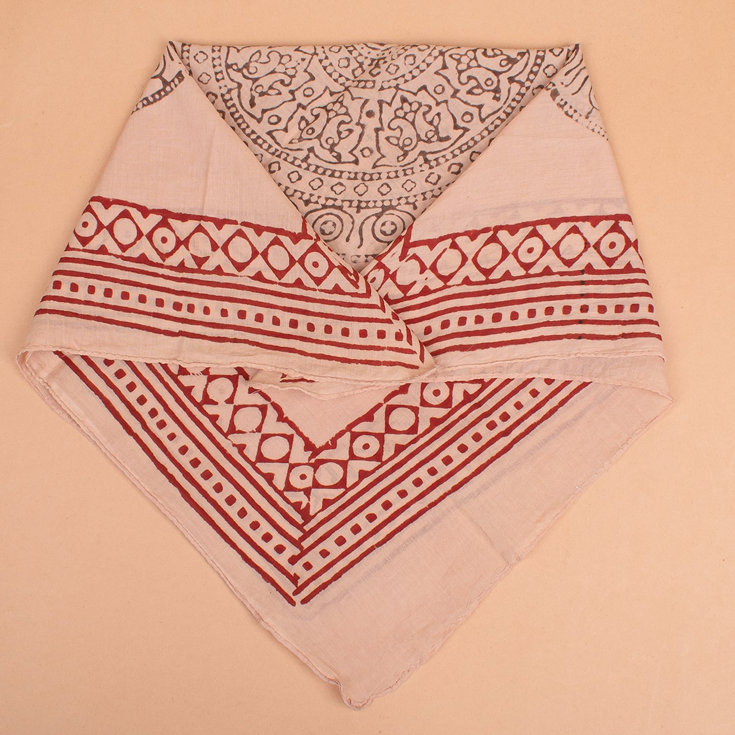 Set of 7 - Organic Cotton Head Wrap For Bikers & Travelers, Handmade Eco-Friendly Block Print Scarf, Pet Dog Bandana, Stylish Boho Square Accessory, Unisex Bandana