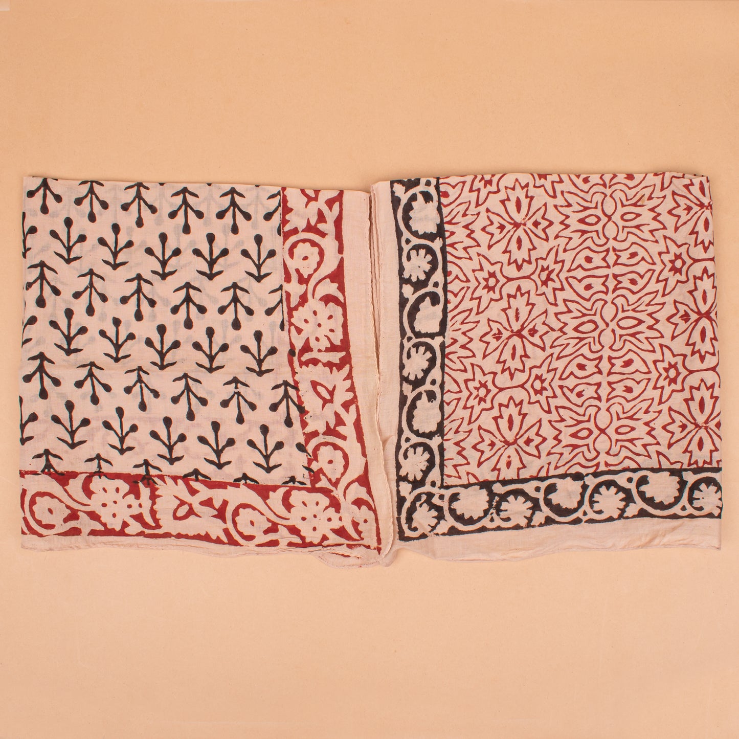 Set of 7 - Organic Cotton Head Wrap For Bikers & Travelers, Handmade Eco-Friendly Block Print Scarf, Pet Dog Bandana, Stylish Boho Square Accessory, Unisex Bandana