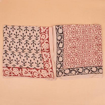 Set of 7 - Organic Cotton Head Wrap For Bikers & Travelers, Handmade Eco-Friendly Block Print Scarf, Pet Dog Bandana, Stylish Boho Square Accessory, Unisex Bandana