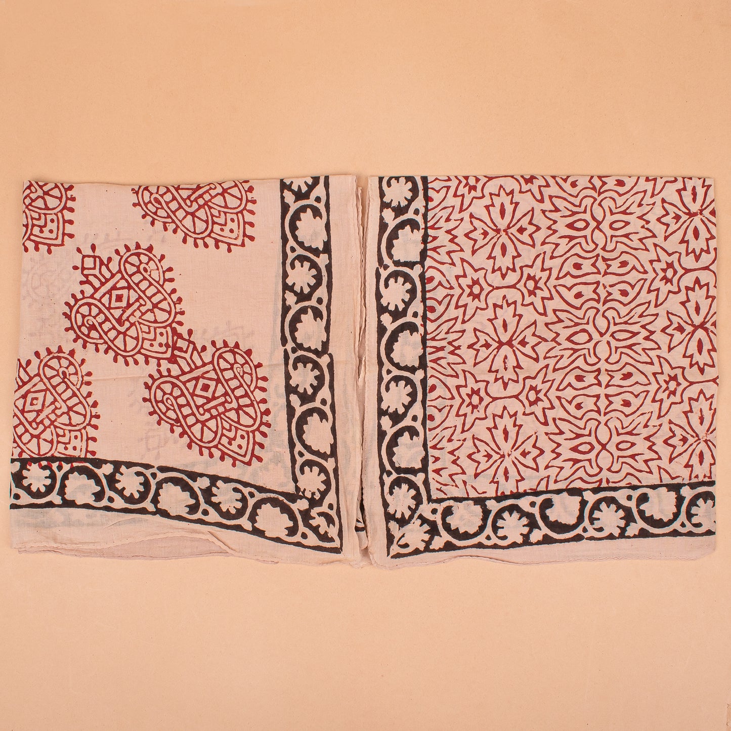 Set of 7 - Organic Cotton Head Wrap For Bikers & Travelers, Handmade Eco-Friendly Block Print Scarf, Pet Dog Bandana, Stylish Boho Square Accessory, Unisex Bandana