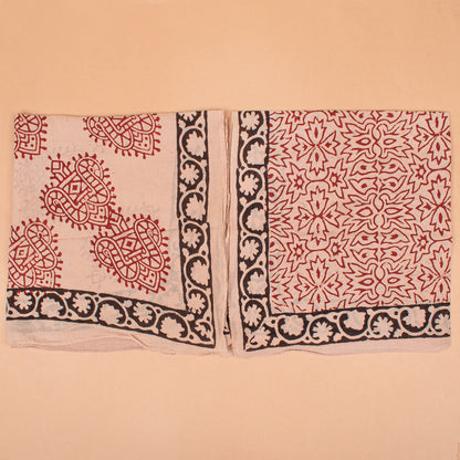 Set of 7 - Organic Cotton Head Wrap For Bikers & Travelers, Handmade Eco-Friendly Block Print Scarf, Pet Dog Bandana, Stylish Boho Square Accessory, Unisex Bandana