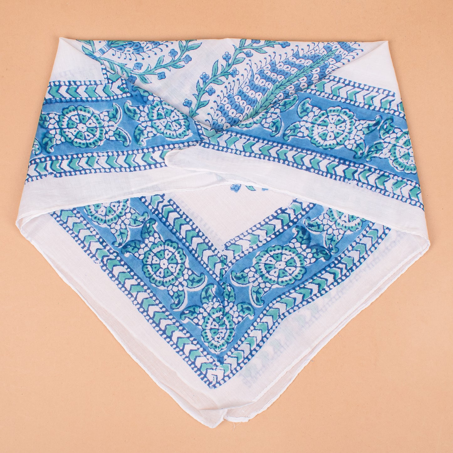 Set of 7 - Stylish Organic Cotton Head Wrap, Perfect Gift Idea, Handmade Boho Bandana, Eco-Friendly Block Print Scarf, Biker Fashion Cotton Square, Cotton Bandana Scarf