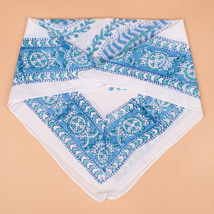 Set of 7 - Stylish Organic Cotton Head Wrap, Perfect Gift Idea, Handmade Boho Bandana, Eco-Friendly Block Print Scarf, Biker Fashion Cotton Square, Cotton Bandana Scarf