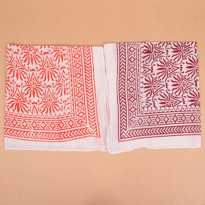 Set of 7 - Stylish Organic Cotton Head Wrap, Perfect Gift Idea, Handmade Boho Bandana, Eco-Friendly Block Print Scarf, Biker Fashion Cotton Square, Cotton Bandana Scarf