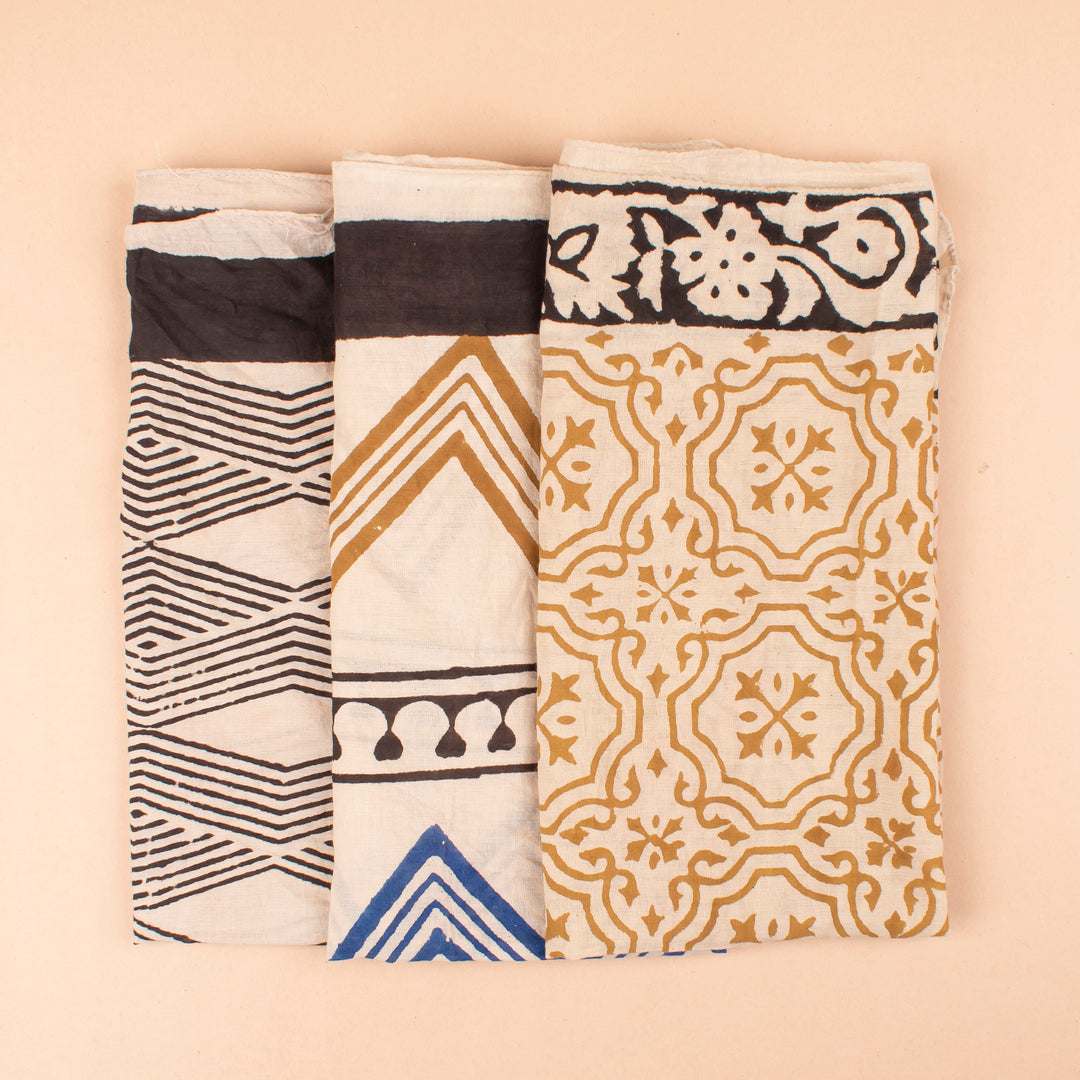 Set of 3 – Floral Cotton Bandanas | Boho Head Scarf &amp; Hair Wrap