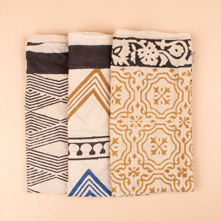Set of 3 – Floral Cotton Bandanas | Boho Head Scarf &amp; Hair Wrap