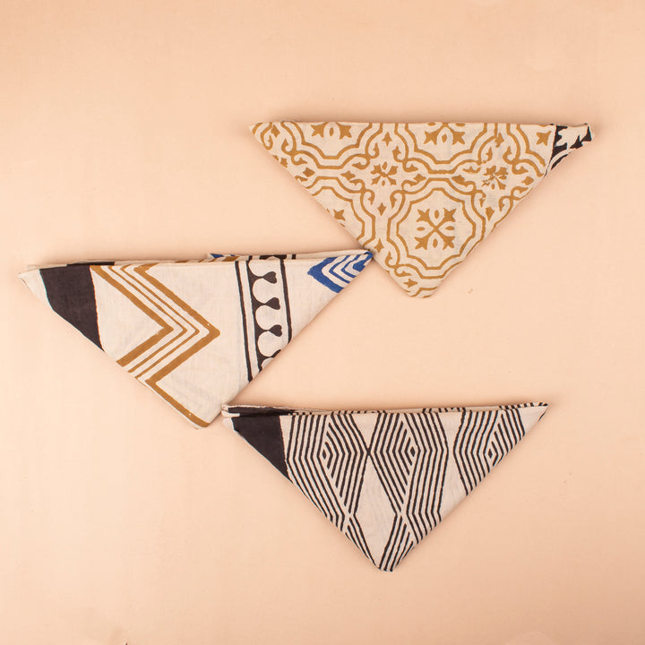 Set of 3 – Floral Cotton Bandanas | Boho Head Scarf &amp; Hair Wrap
