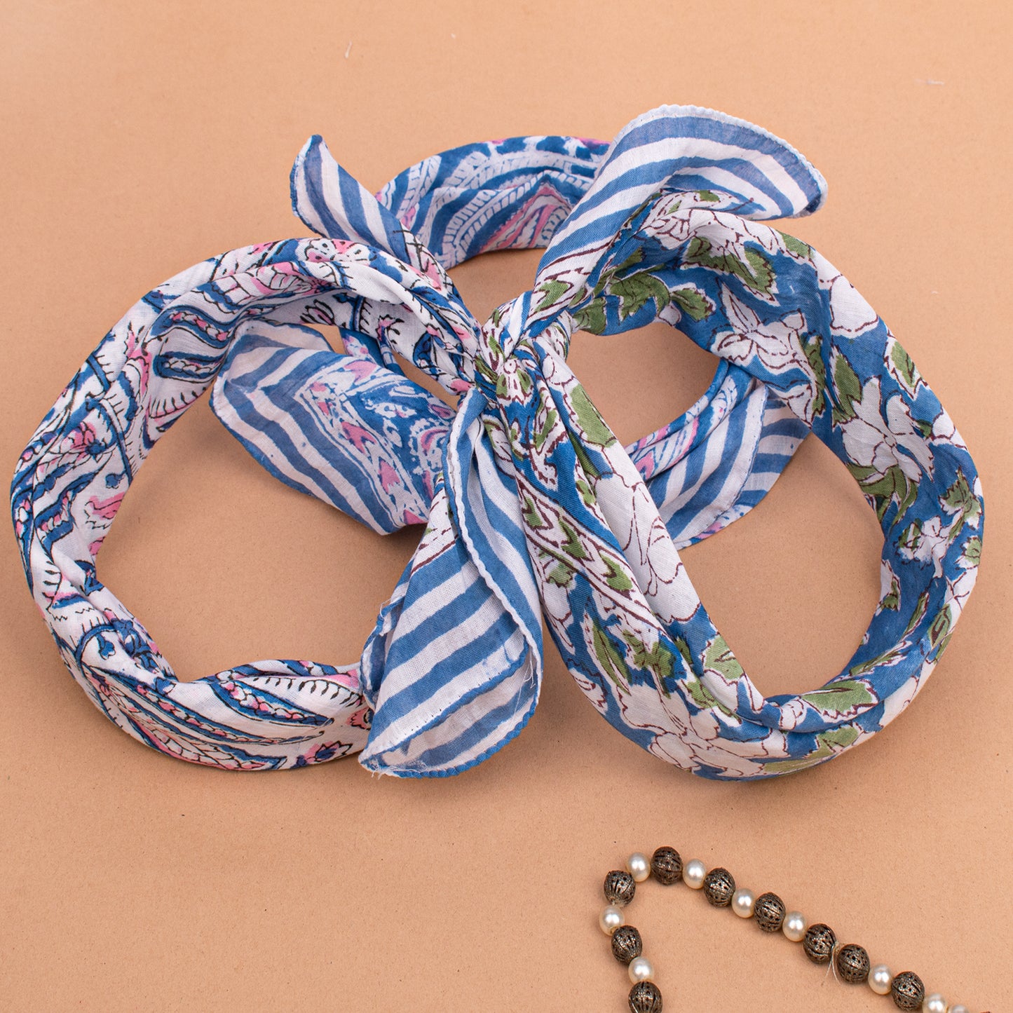 Set of 3 - Premium Cotton Bandana – Soft, Breathable & Versatile Headwear for Everyday Style