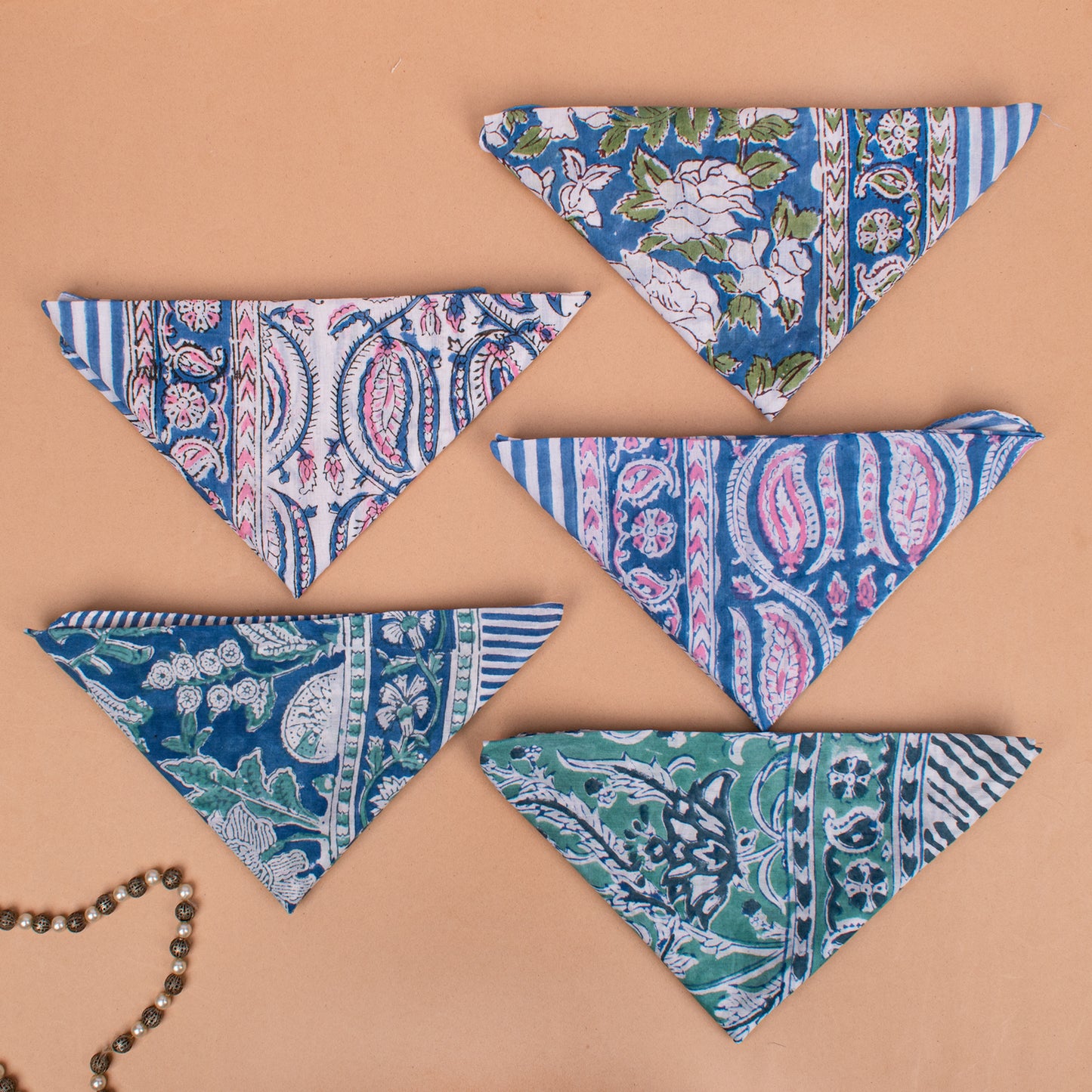 Set of 5 - Classic 100% Cotton Bandana – Lightweight, Durable & Multi-Purpose Scarf