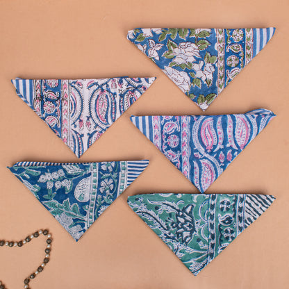 Set of 5 - Classic 100% Cotton Bandana – Lightweight, Durable & Multi-Purpose Scarf