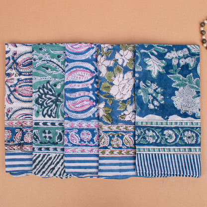 Set of 5 - Classic 100% Cotton Bandana – Lightweight, Durable & Multi-Purpose Scarf