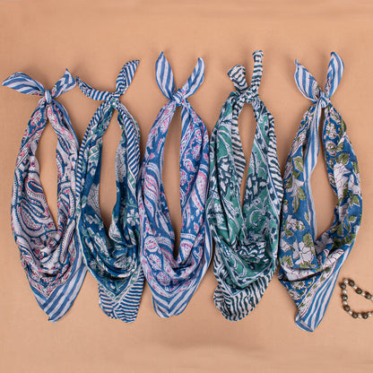 Set of 5 - Classic 100% Cotton Bandana – Lightweight, Durable & Multi-Purpose Scarf