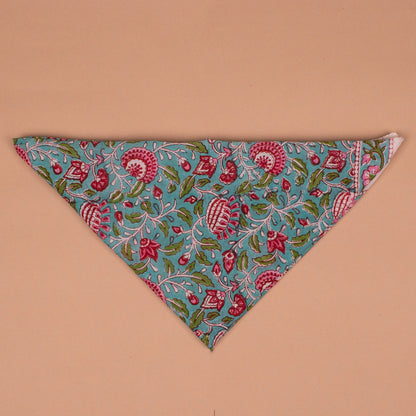 Oversized Cotton Bandana 40x40 – Hand Block Print Boho Scarf Wrap
