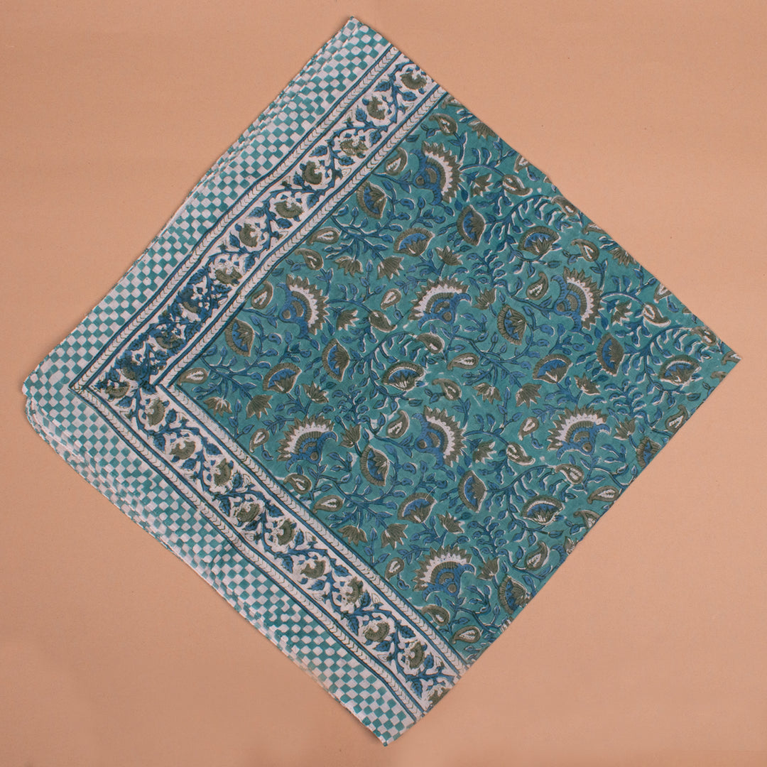 Boho Cotton Bandana 40x40 | Large Boho Head Scarf &amp; Hair Wrap