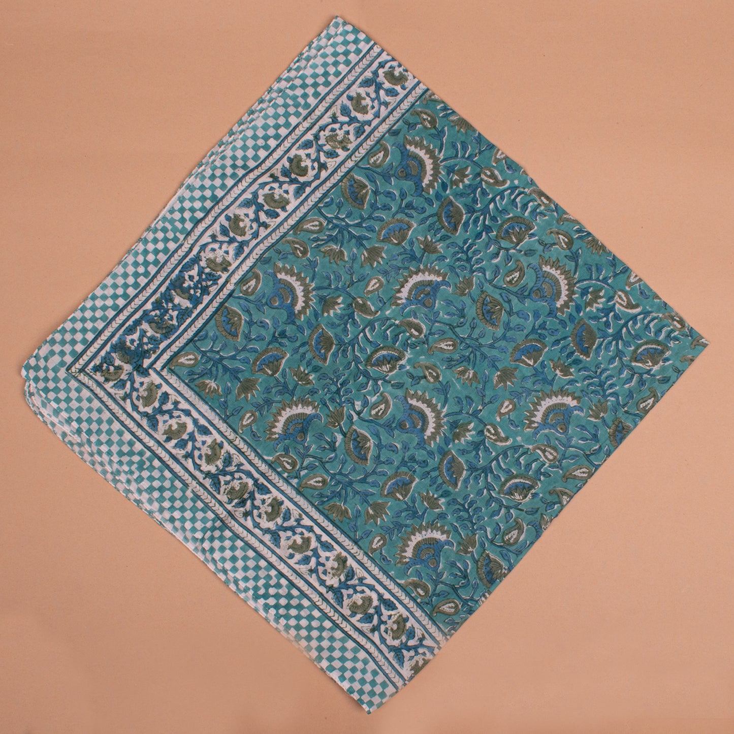 40x40 Inch Cotton Bandana – Large Boho Head Scarf & Neck Wrap