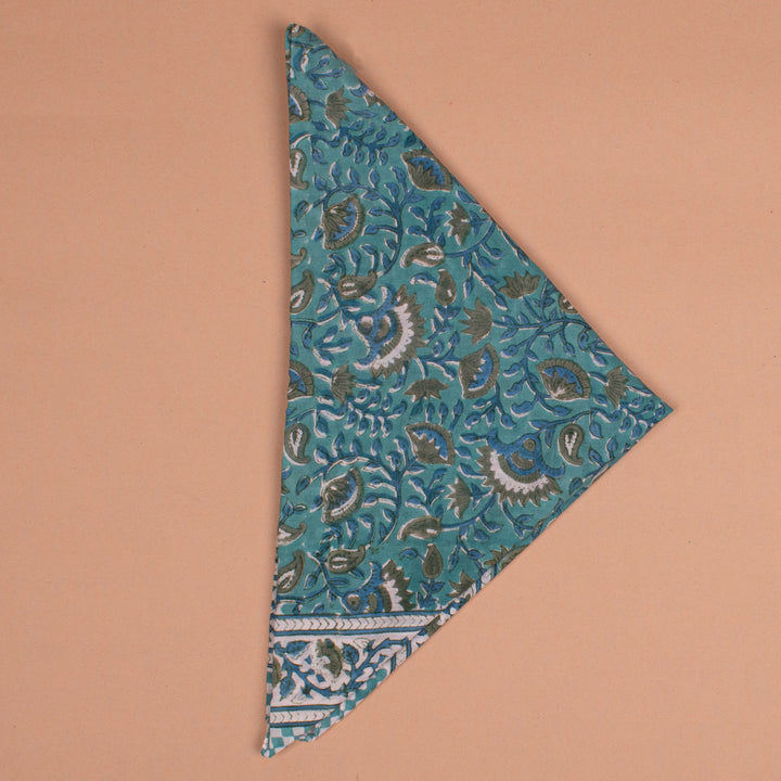 Boho Cotton Bandana 40x40 | Large Boho Head Scarf &amp; Hair Wrap