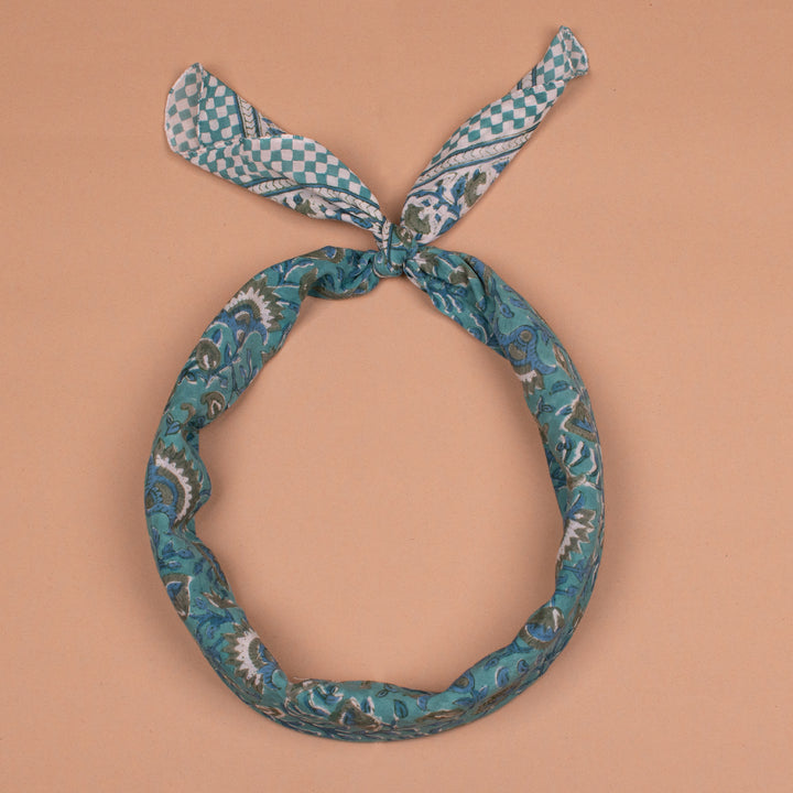 Boho Cotton Bandana 40x40 | Large Boho Head Scarf &amp; Hair Wrap