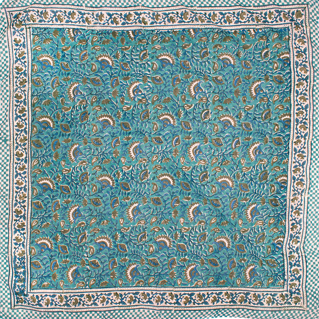 Boho Cotton Bandana 40x40 | Large Boho Head Scarf &amp; Hair Wrap
