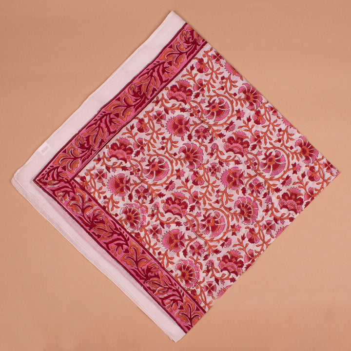Boho Cotton Bandana 100x100 cm | Large Boho Printed Head Scarf &amp; Hair Wrap