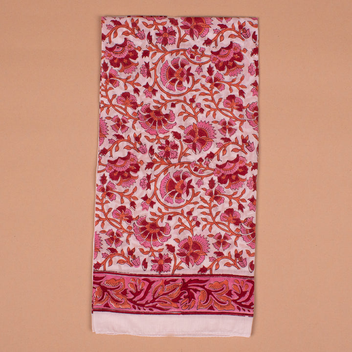 Boho Cotton Bandana 100x100 cm | Large Boho Printed Head Scarf &amp; Hair Wrap