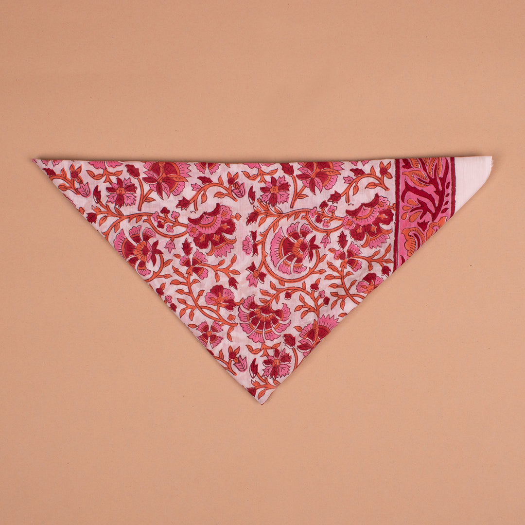 Boho Cotton Bandana 100x100 cm | Large Boho Printed Head Scarf &amp; Hair Wrap